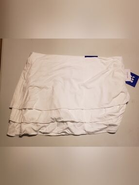 JoyLab White Layered Mini Skirt with Ruffle Tiers